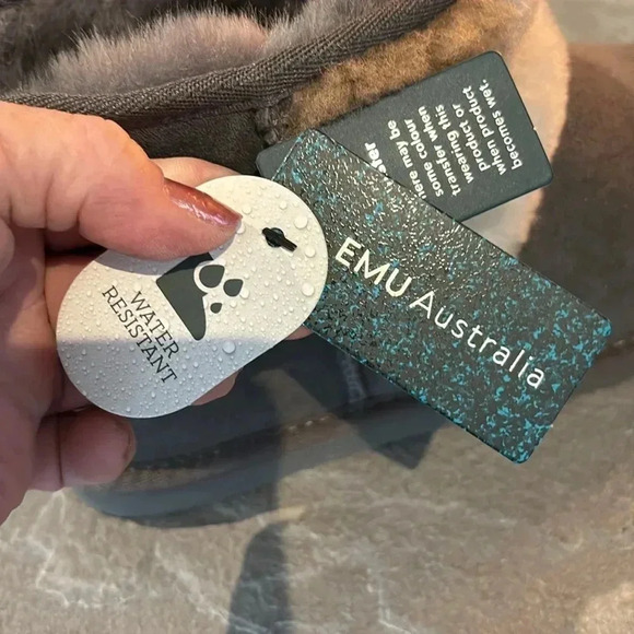 EMU Stinger Micro Patch Unisex Water resistant 100% sheepskin rubber sole boots - Picture 11 of 14